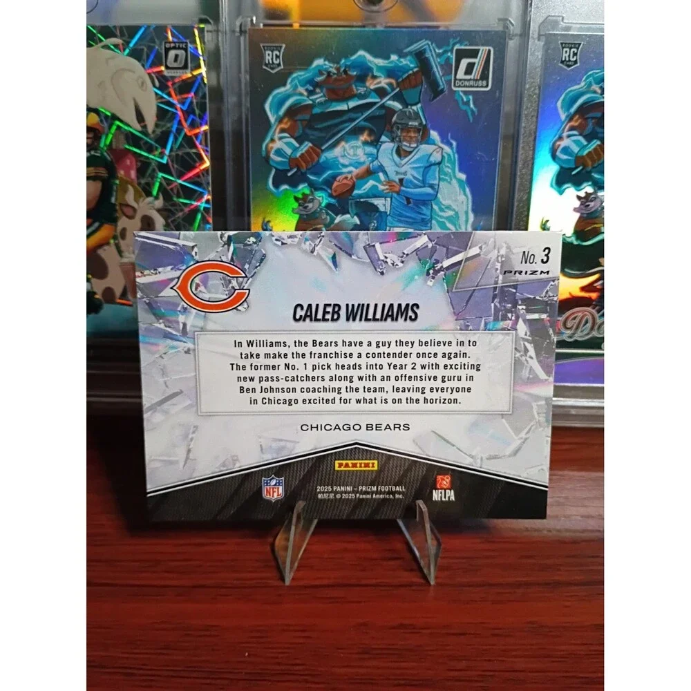 2025 Panini Prizm - Prizm Break Caleb Williams #3 Green Wave Prizm Pack Fresh
